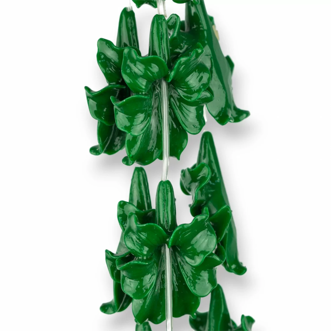 Filo Di Resina Lilium 35x45mm 8pz Verde-RESINA A FILO | Worldofjewel.com