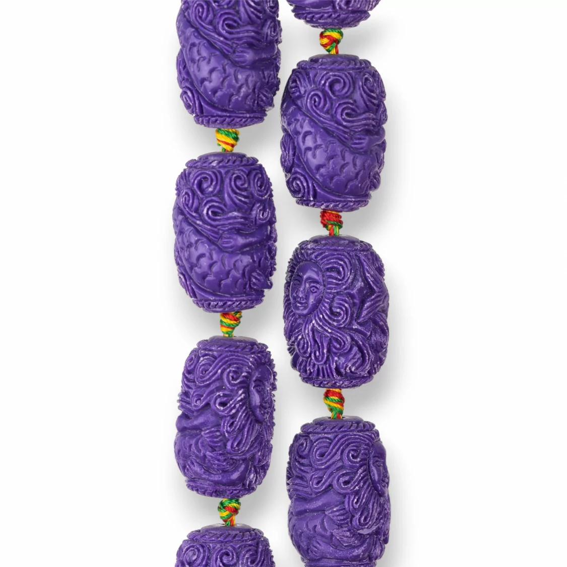 Perline Di Resina A Filo Barilotto 17x26mm 12pz Viola-RESINA A FILO | Worldofjewel.com