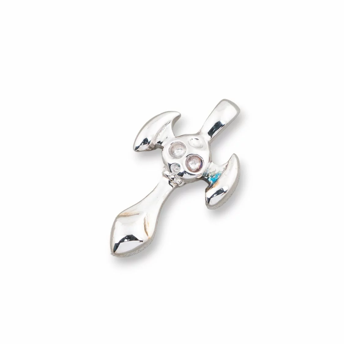 Pendenti Di Argento 925 Croce Con Teschio Celtica 12x20mm-ARGENTO 925 DESIGN ITALY | Worldofjewel.com