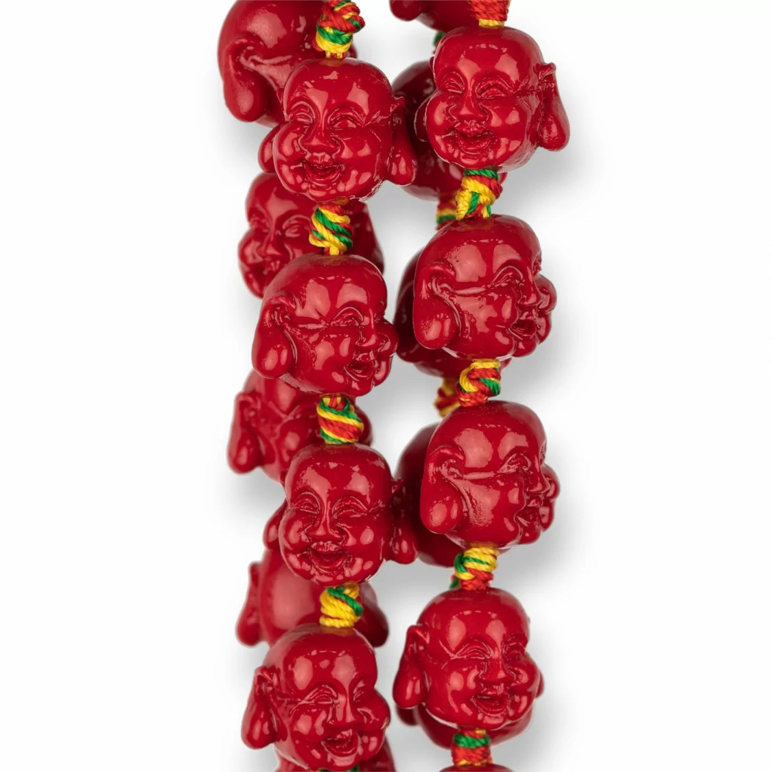 Resina Buddha 15x13mm 20pz Rosso-RESINA A FILO | Worldofjewel.com