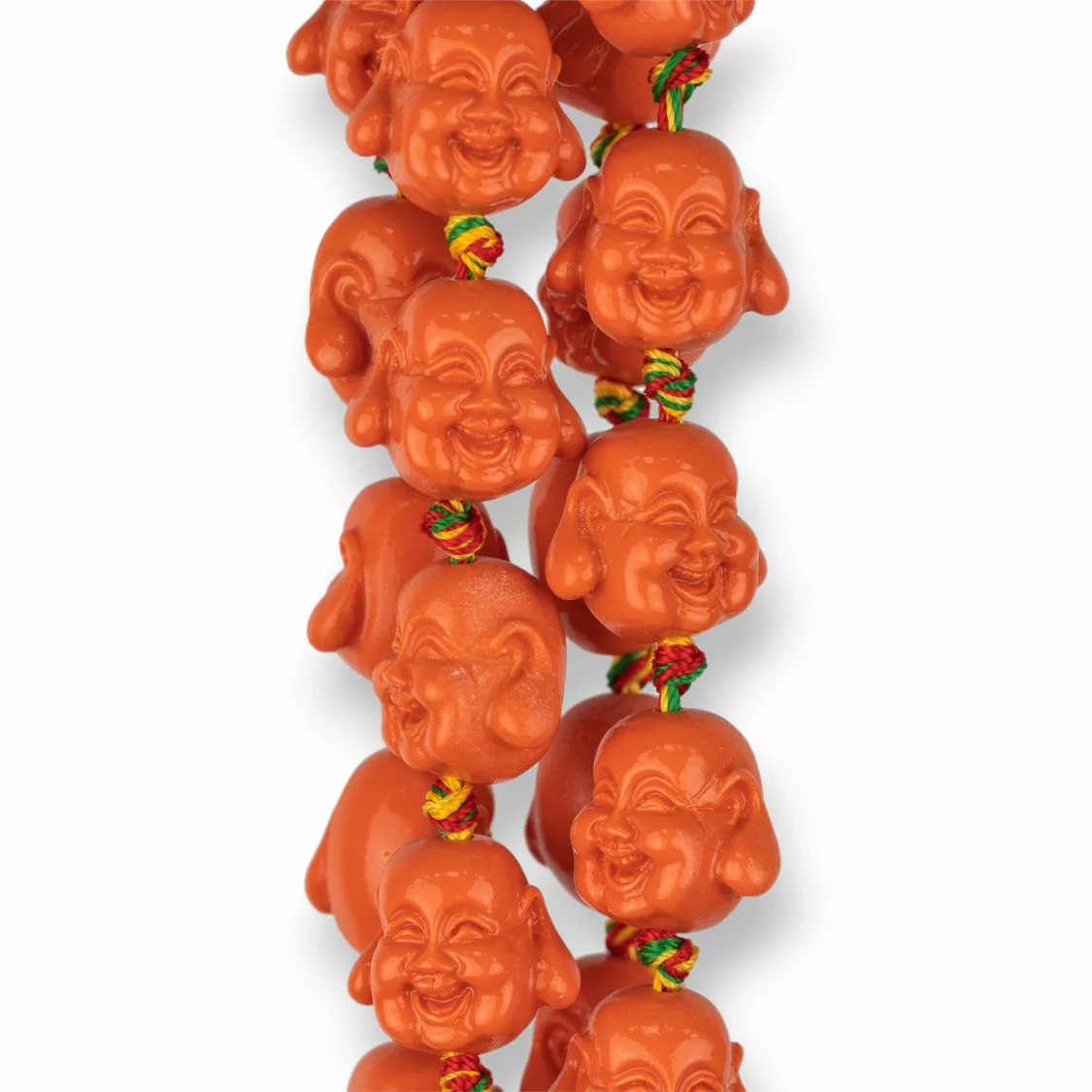 Resina Buddha 18x15mm 20pz Arancio-RESINA A FILO | Worldofjewel.com