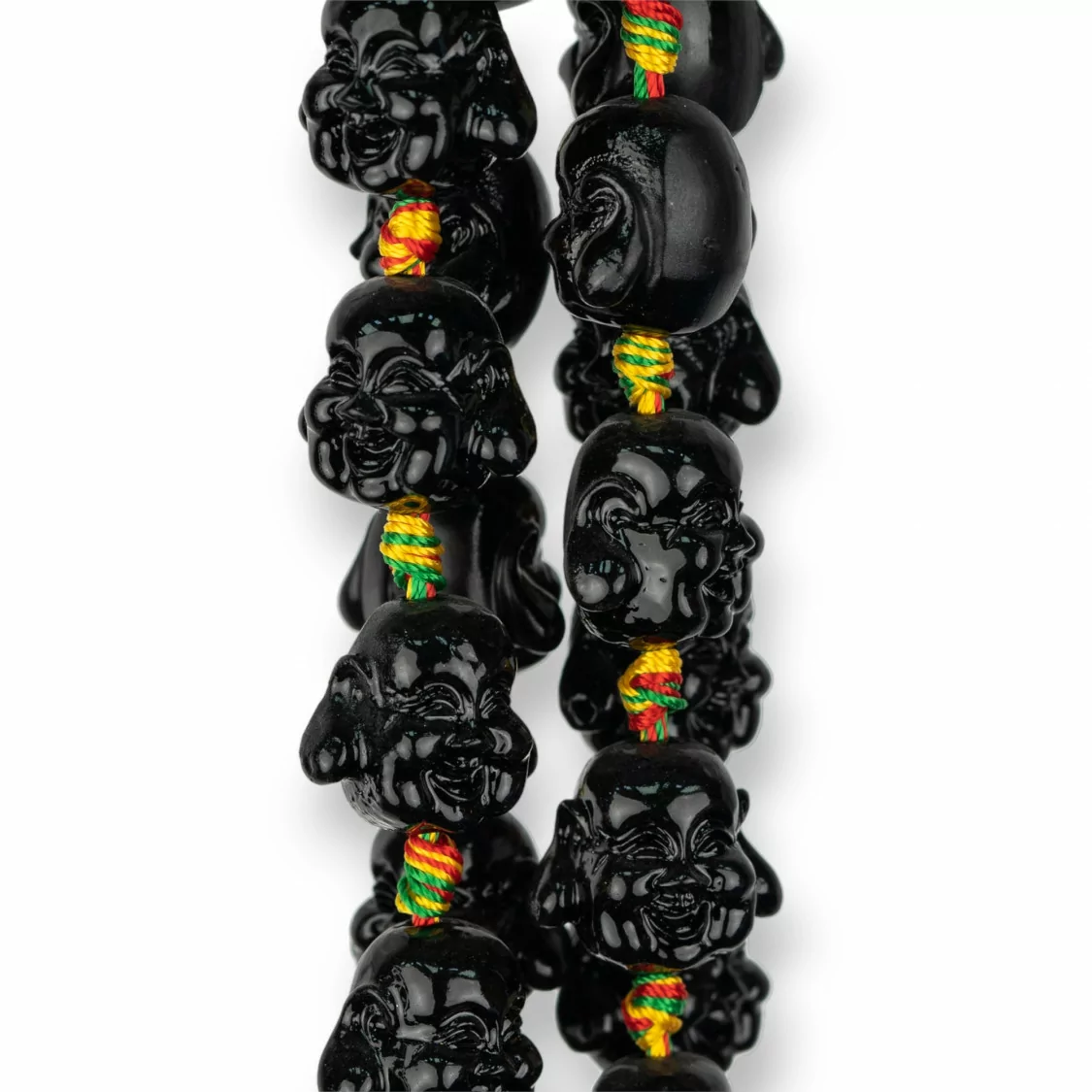 Resina Buddha 18x15mm 20pz Nero-RESINA A FILO | Worldofjewel.com