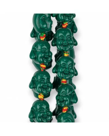 Resina Buddha 18x15mm 20pz Verde-RESINA A FILO | Worldofjewel.com