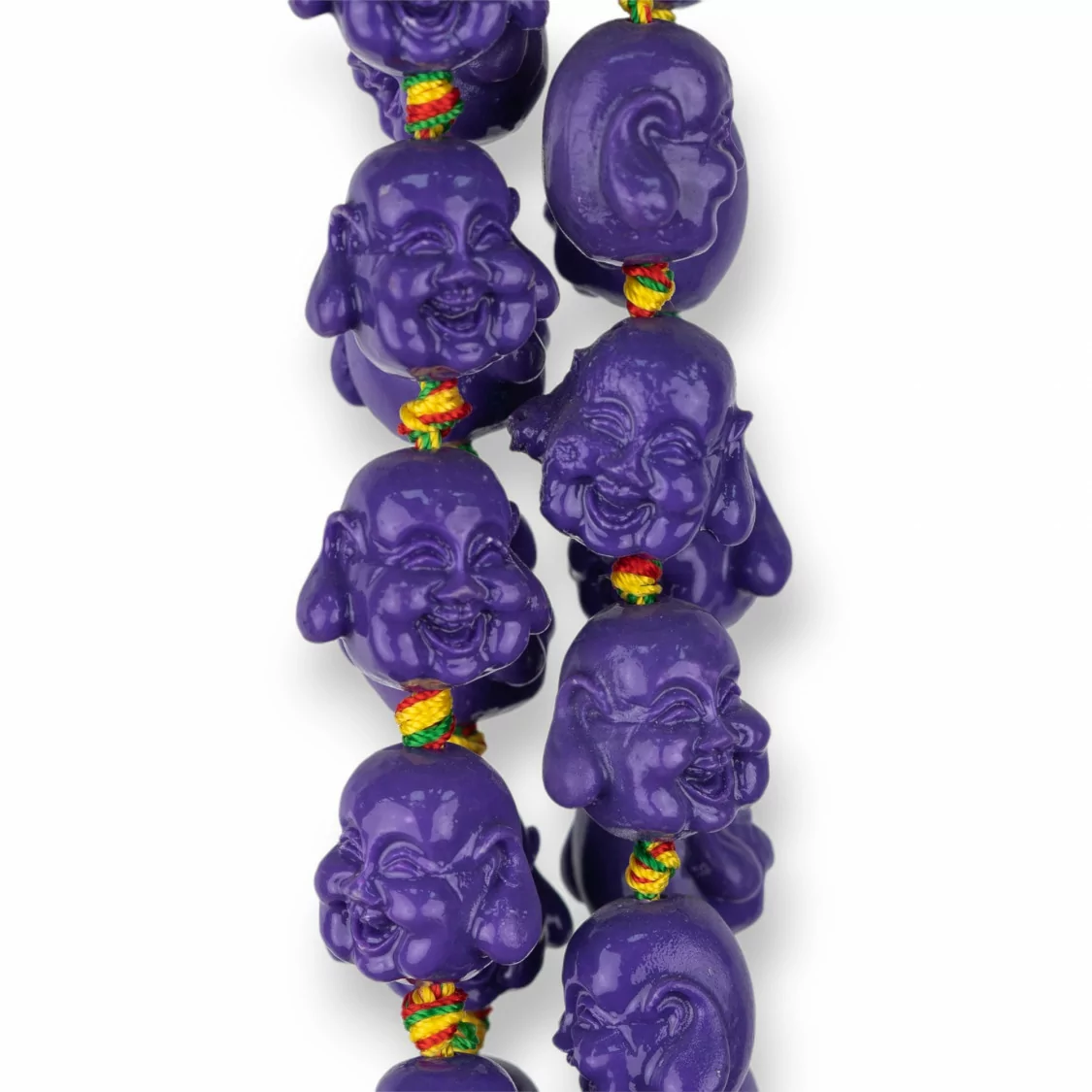 Resina Buddha 18x15mm 20pz Viola-RESINA A FILO | Worldofjewel.com