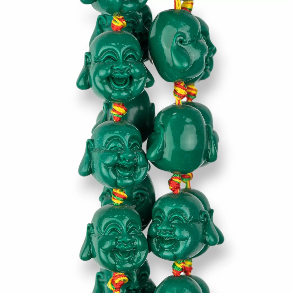 Resina Buddha 20mm 16pz Verde-RESINA A FILO | Worldofjewel.com