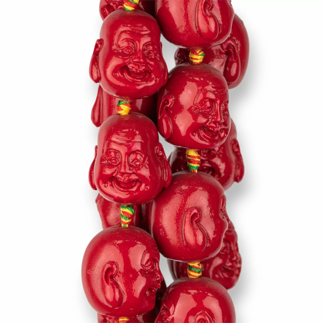 Resina Buddha 20x22mm 15pz Rosso-RESINA A FILO | Worldofjewel.com