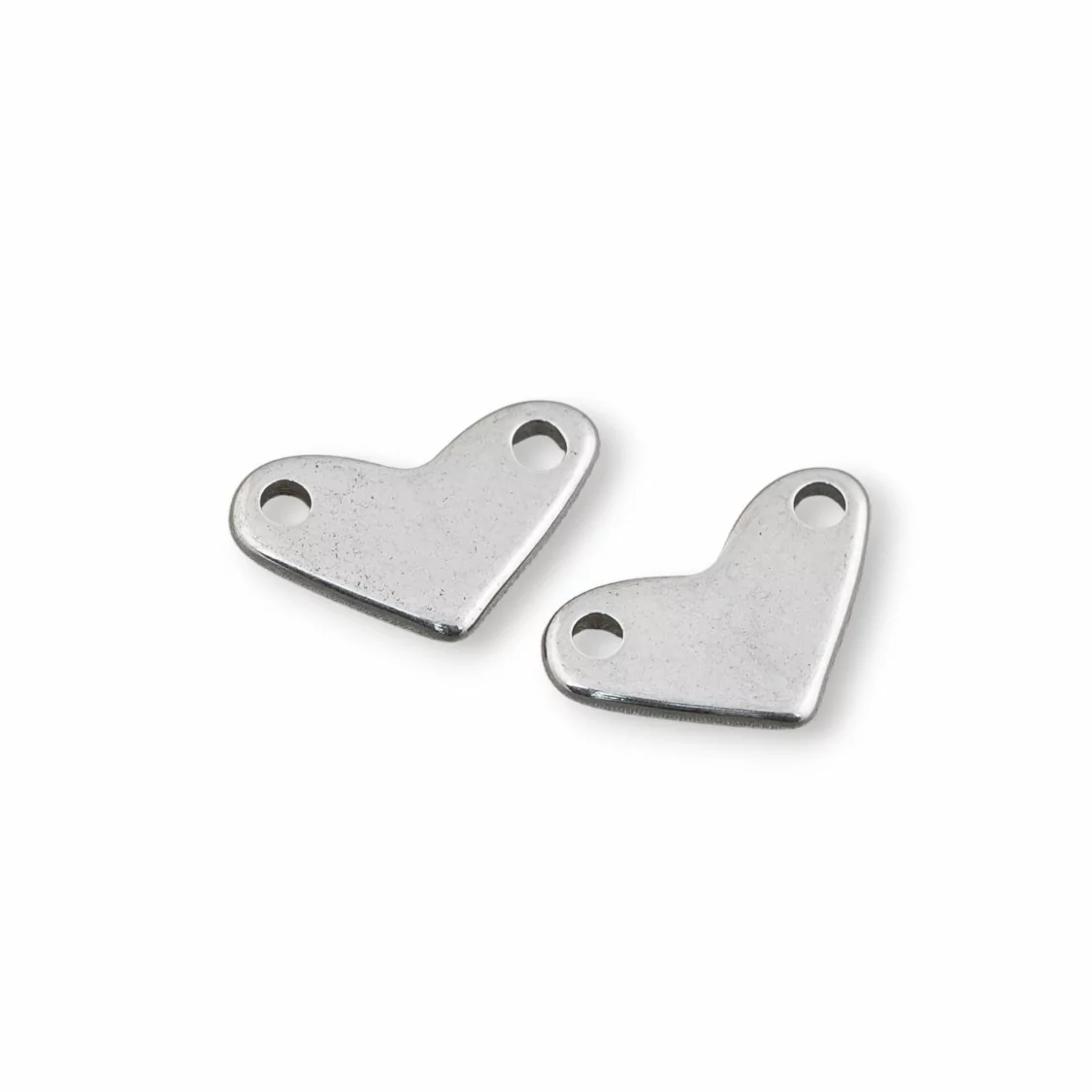 Componente Di Acciaio Cuore 14x09mm 120pz-CONNETTORI LISCI | Worldofjewel.com