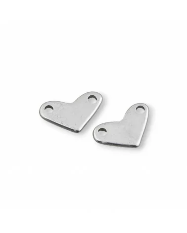 Componente Di Acciaio Cuore 14x09mm 120pz-CONNETTORI LISCI | Worldofjewel.com