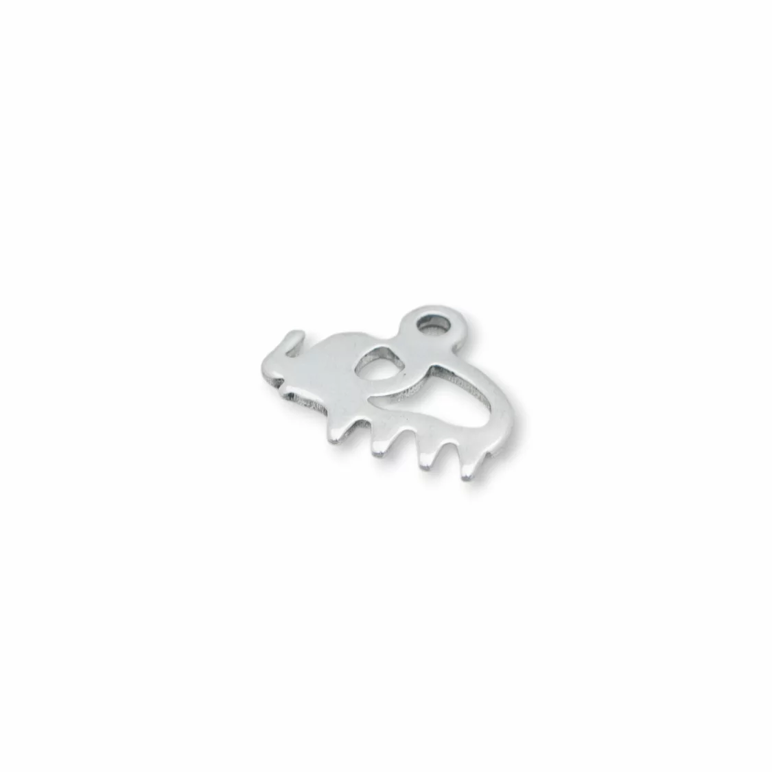 Componente Di Acciaio Elefante Pendente 12x10mm 120pz-CONNETTORI LISCI | Worldofjewel.com