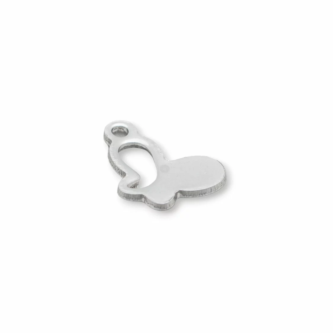 Componente Di Acciaio Farfalla Forata Pendente 13x09mm 120pz-CONNETTORI LISCI | Worldofjewel.com