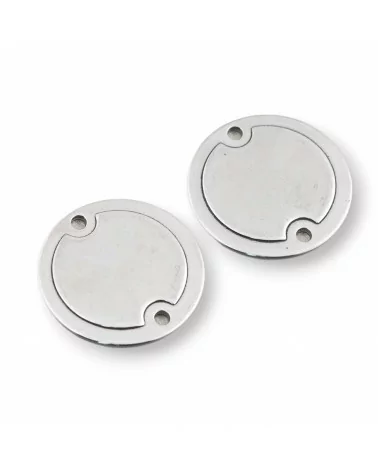 Componente Di Acciaio Tondo 23mm 70pz-CONNETTORI LISCI | Worldofjewel.com