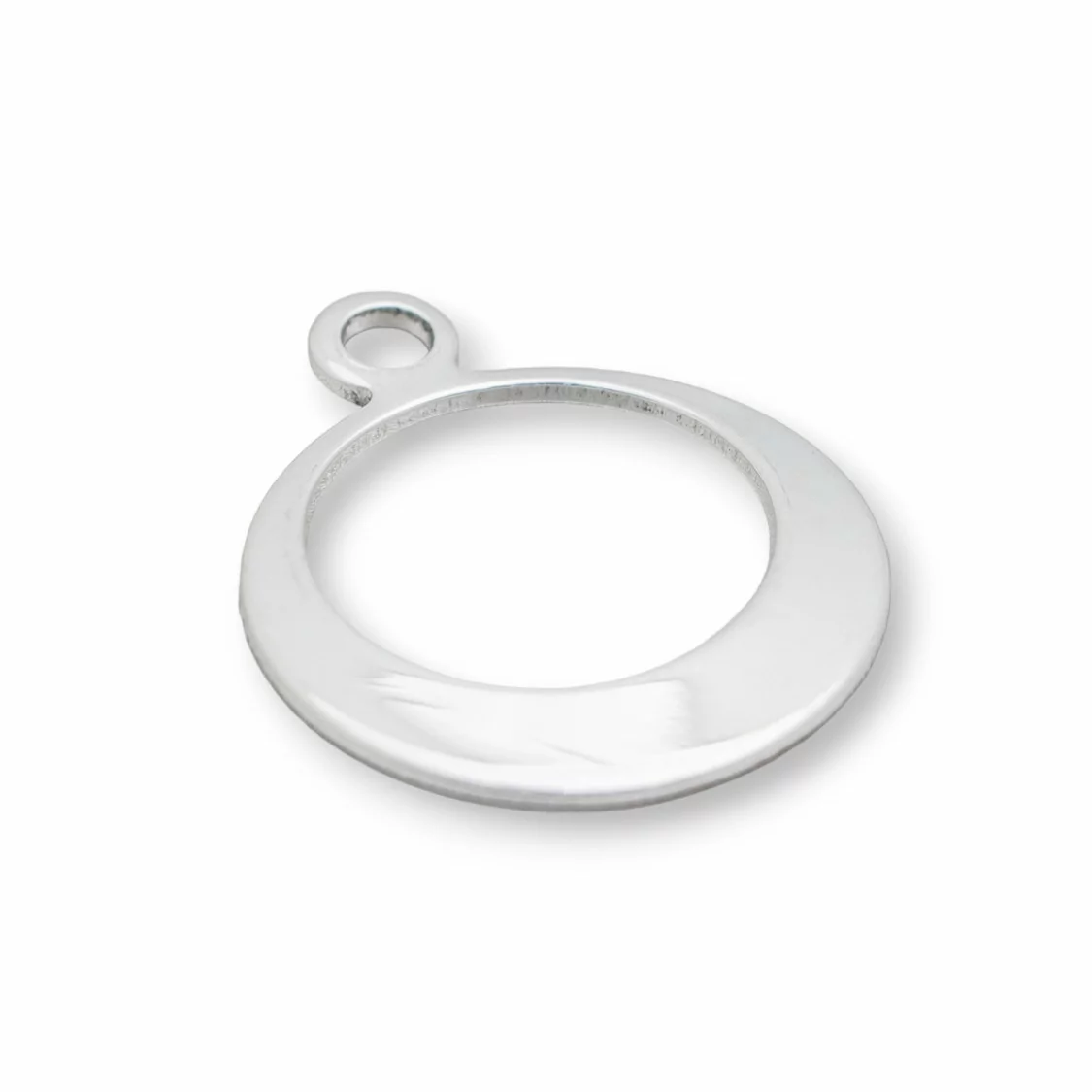 Componente Di Acciaio Tondo Forato Creola 21mm 40pz-CONNETTORI LISCI | Worldofjewel.com