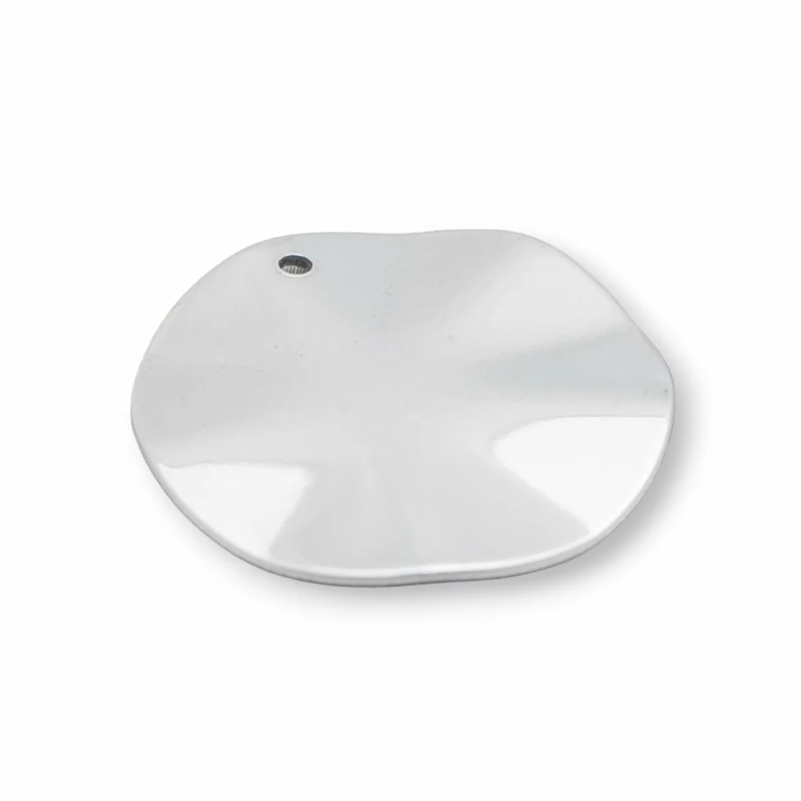 Componente Di Acciaio Tondo Odulato Pendente 25mm 40pz-CONNETTORI LISCI | Worldofjewel.com