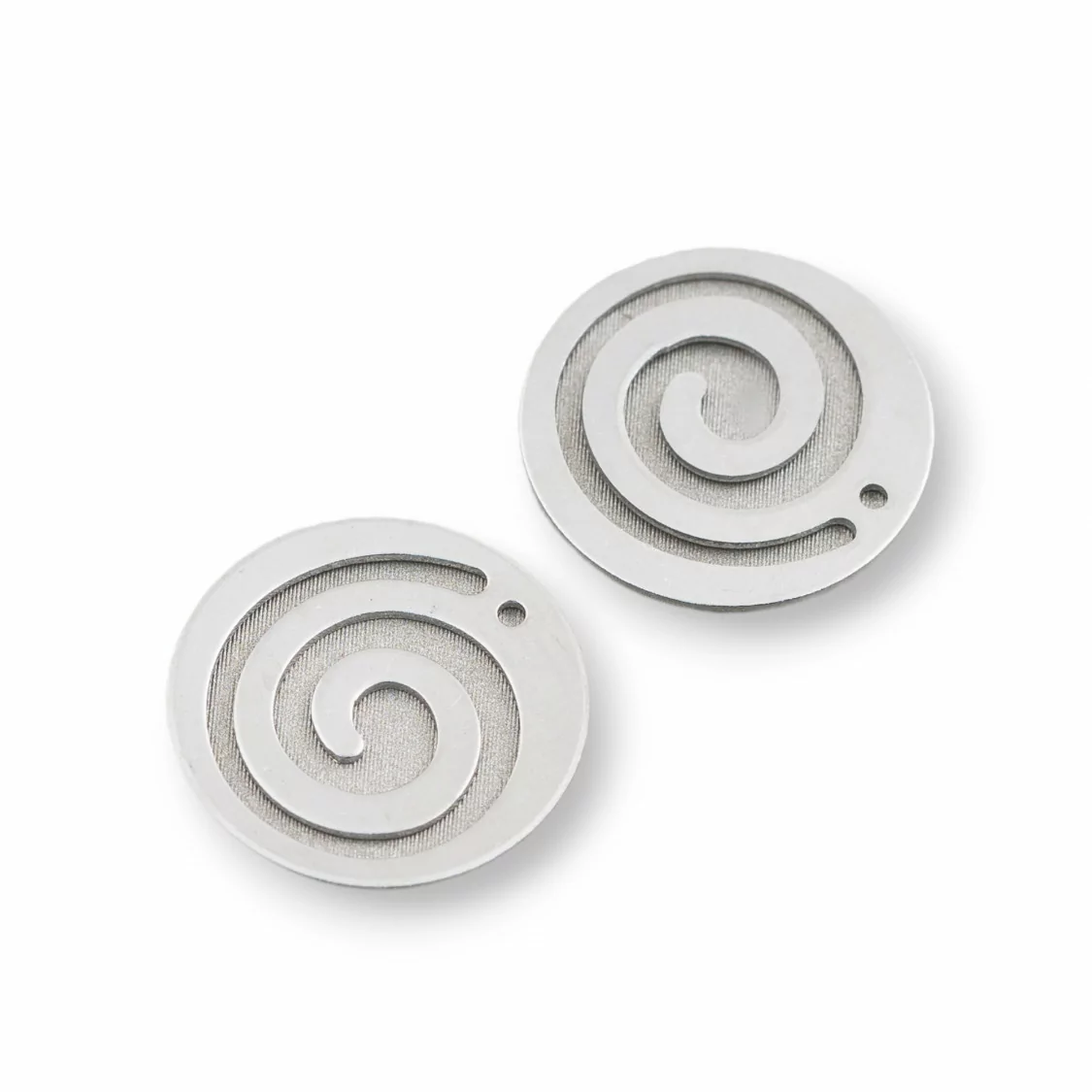 Componente Di Acciaio Tondo Spirale 18mm 100pz-CONNETTORI LISCI | Worldofjewel.com