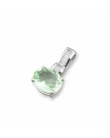 Pendente Di Argento 925 10x18mm Peridoto-ARGENTO 925 DESIGN ITALY | Worldofjewel.com