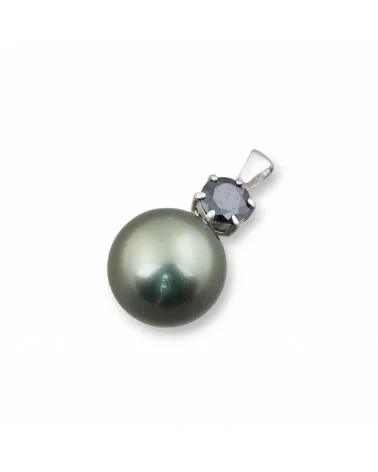 Pendente Di Argento 925 Con Perle Di Maiorca 14x27mm-ARGENTO 925 DESIGN ITALY | Worldofjewel.com