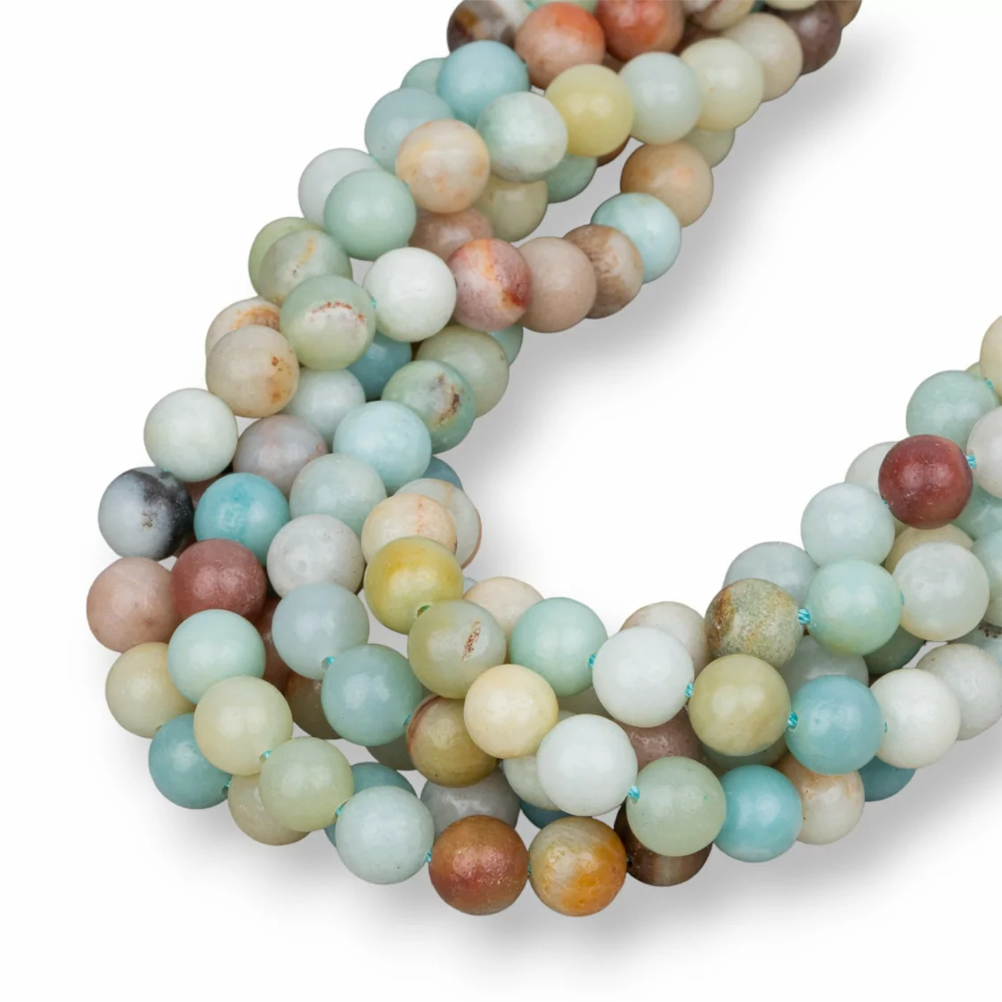 Amazzonite Multicolor Tondo Liscio 8mm-AMAZONITE MULTICOLOR | Worldofjewel.com