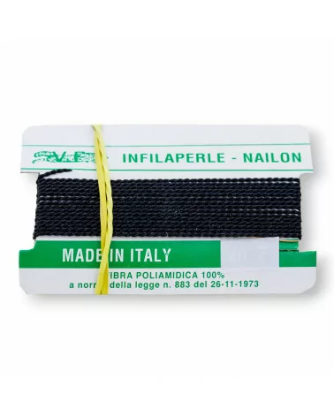 Filo Infilaperle Di Fibra Poliamidica 12pz ART0 Nero Misura 3-ART 0 NERO | Worldofjewel.com