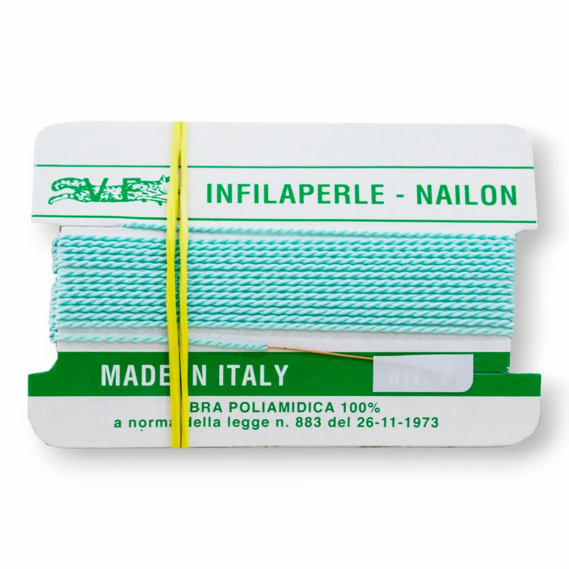 Filo Infilaperle Di Fibra Poliamidica 12pz ART315 Acqua Misura 1-ART 118 TURCHESE | Worldofjewel.com