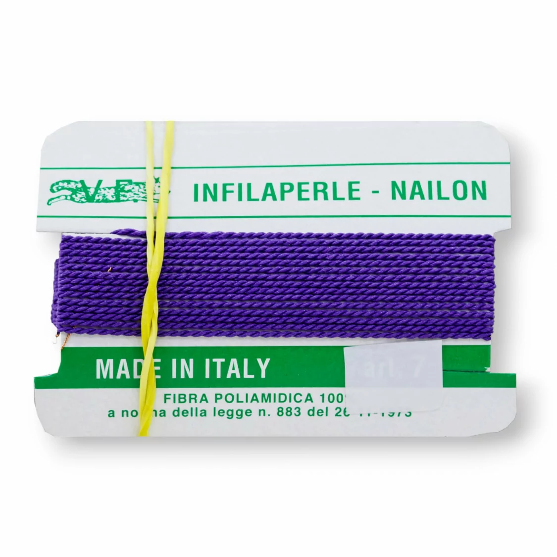 Filo Infilaperle Di Fibra Poliamidica 12pz ART372 Viola Misura 1-ART 123 BLU SCURO | Worldofjewel.com