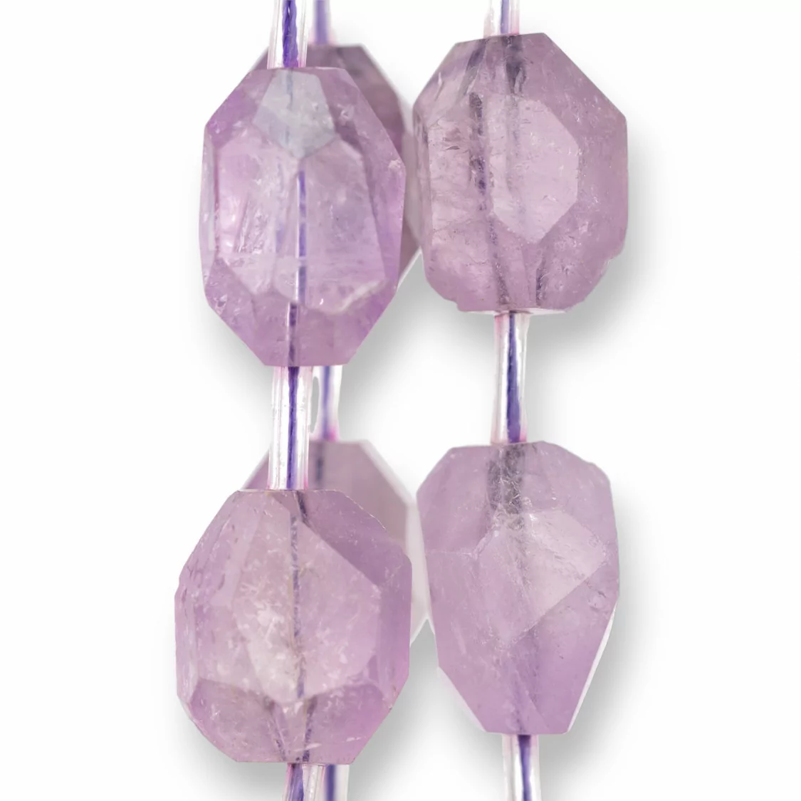 Ametista Chiaro Sasso Sfaccettato 18mm 11pz Lavanda-AMETISTA CHIARA | Worldofjewel.com