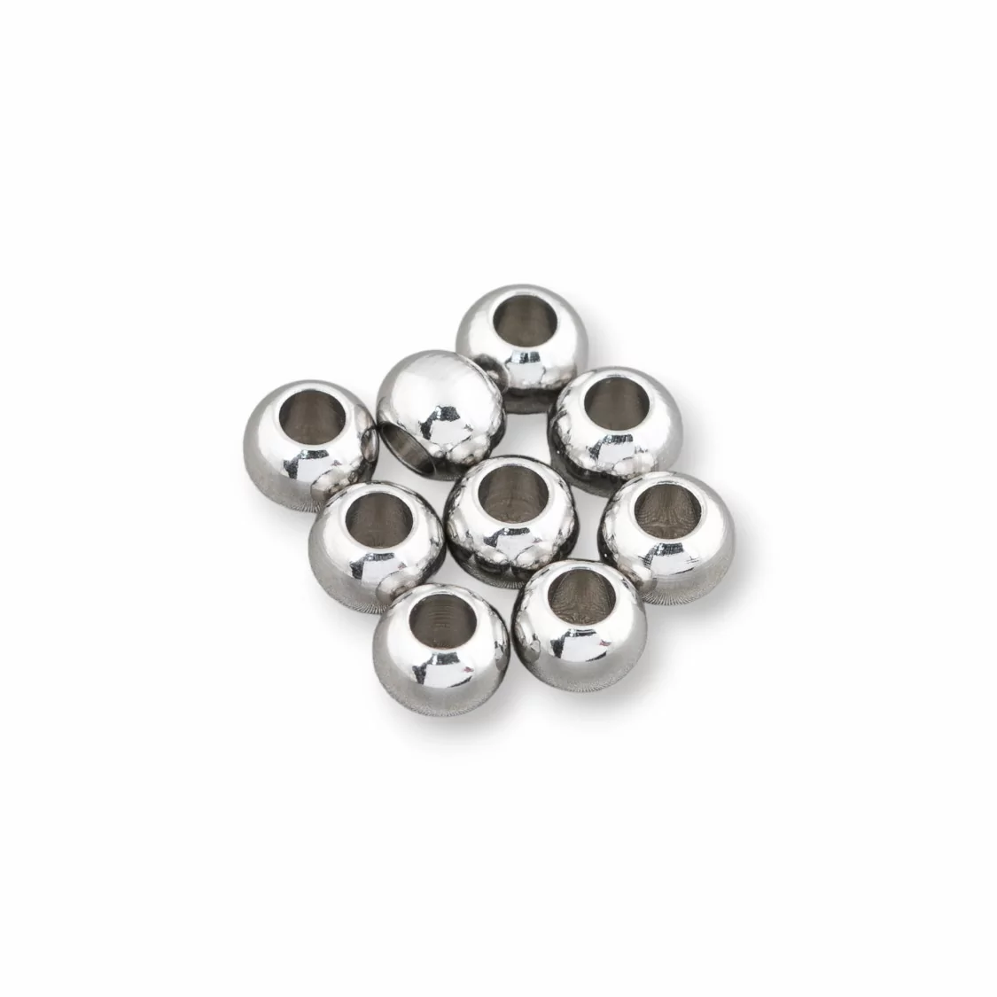 Distanziatore Palline Di Acciaio Pesante 4mm Foro 2mm 600pz-PALLINE LISCE | Worldofjewel.com