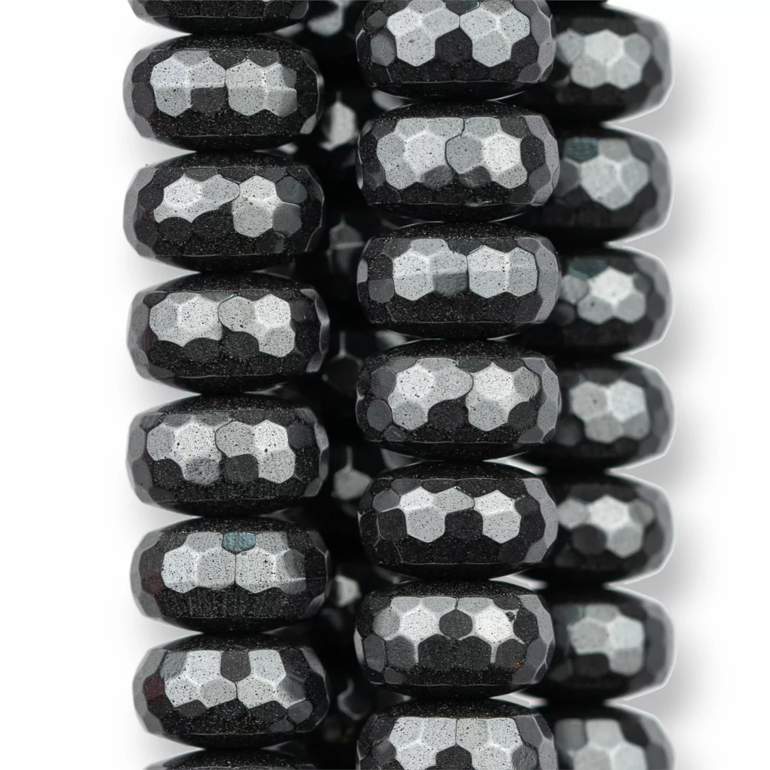 Ematite Naturale Rondelle Sfaccettate 10x5mm-EMATITE NATURALE | Worldofjewel.com