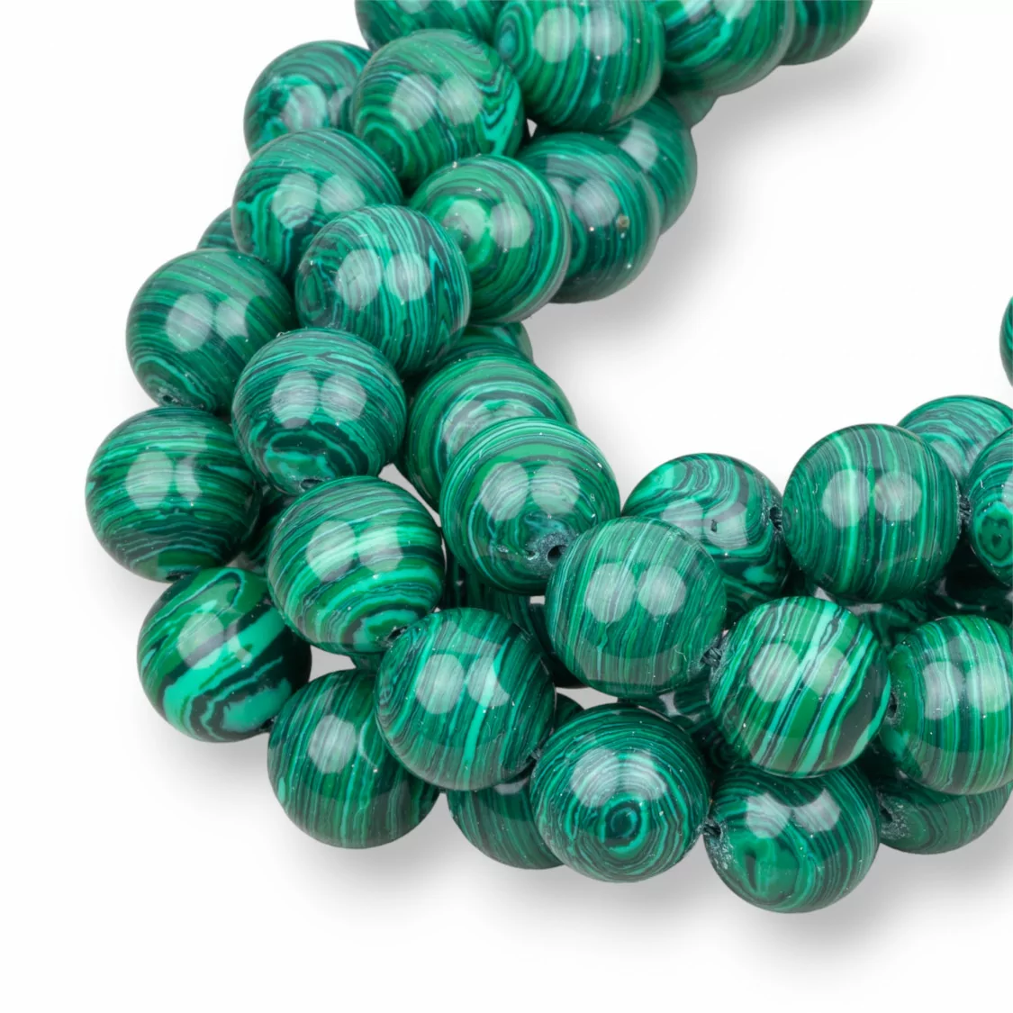 Pasta di Malachite Tondo Liscio 10mm-PASTA DI MALACHITE | Worldofjewel.com