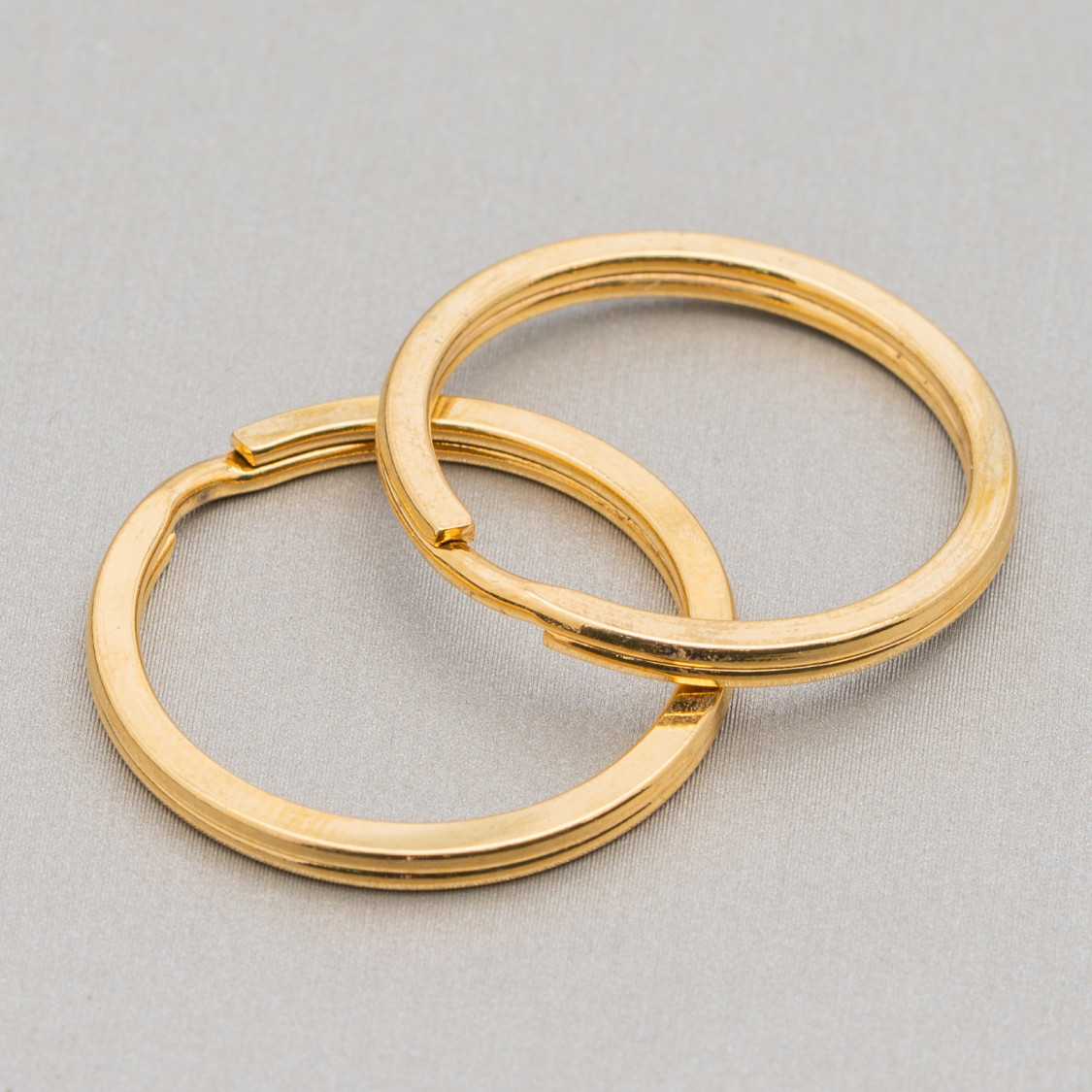 316L Steel Brise 'Rings For Keychain 30mm 25pcs Gold Plated