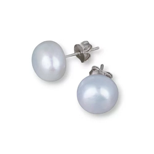 Orecchini Di Argento 925 E Perle Di Fiume 4,5-5,0mm 6 Paia Grigio-PERNO PERLE DI FIUME | Worldofjewel.com