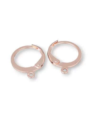 Basi Per Orecchini Monachelle Francese Chiuse Di Acciaio 316 Cerchietto 13mm 25 Paia Oro Rosa-BASI DI ACCIAIO | Worldofjewel.com