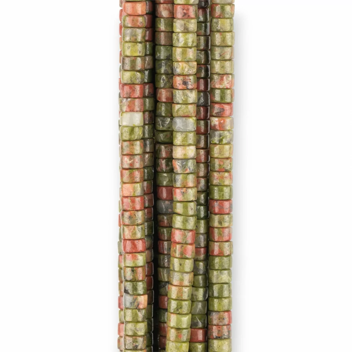 Unakite Rondelle Lisce Tubetti 4x2mm-UNAKITE | Worldofjewel.com