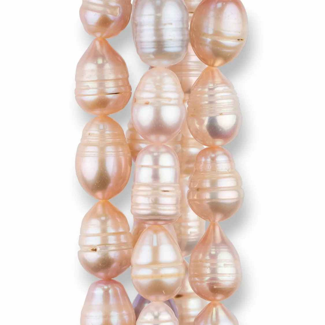 Perle Di Fiume Gocce Rigato 9,0-10mm Lilla-PERLE CHICCHI DI RISO | Worldofjewel.com