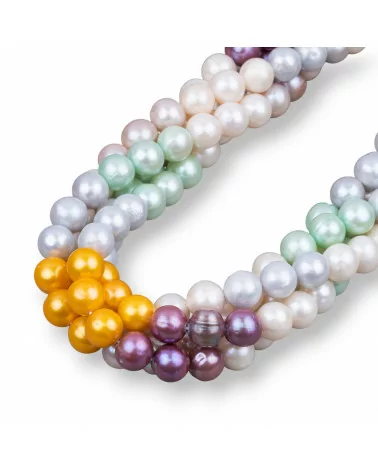 Perle Di Fiume Tondo 10,5-11,0mm A Multicolor-LINEA ALTA | Worldofjewel.com