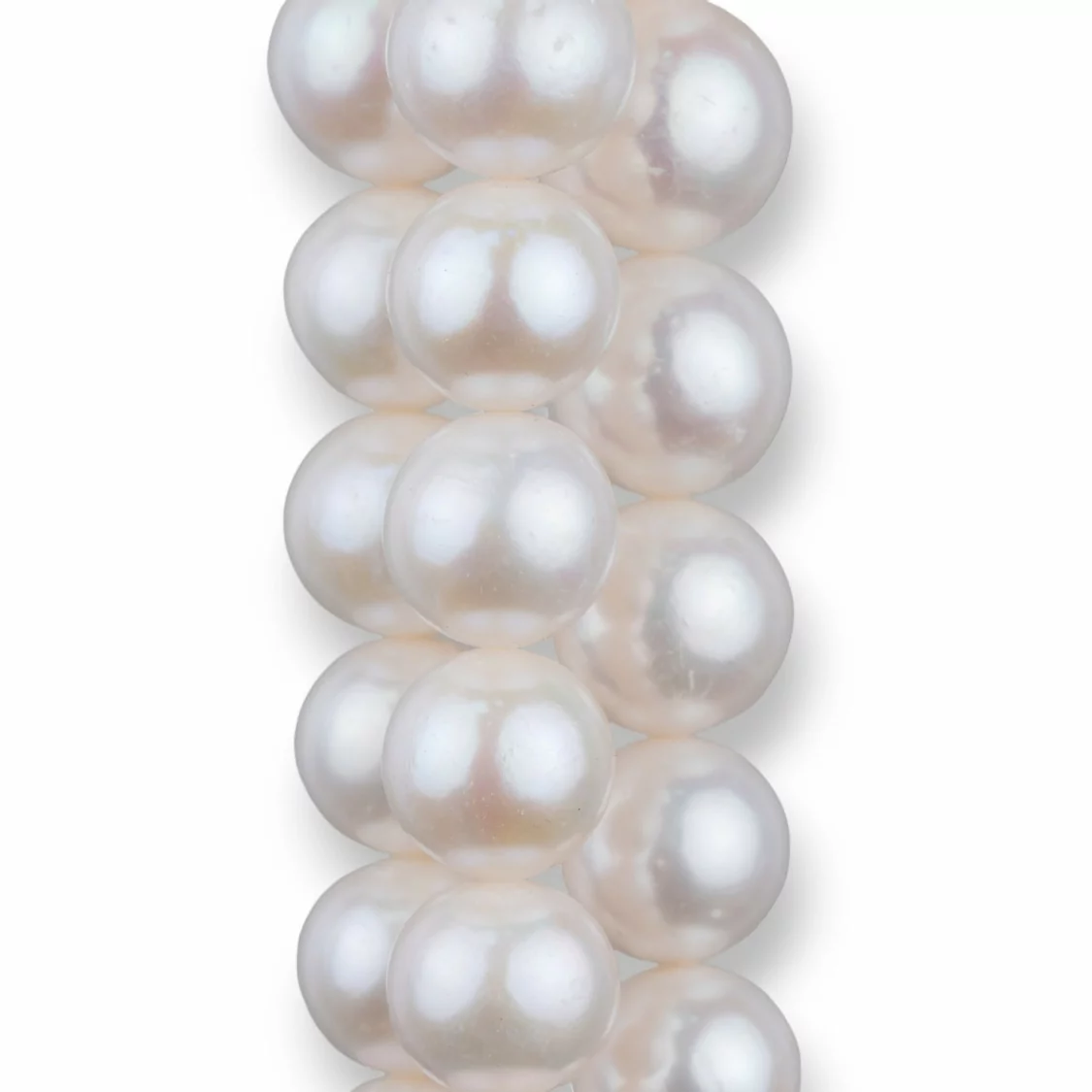 Perle di Fiume Tondo Premium 12,0-14,0mm AA1B Bianco-LINEA ALTA | Worldofjewel.com