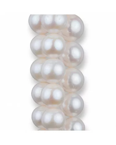 Perle di Fiume Tondo Premium 12,0-14,0mm AA1B Bianco-LINEA ALTA | Worldofjewel.com