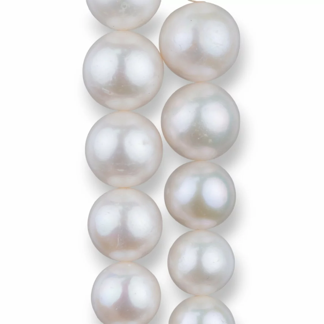 Perle Di Fiume Tondo Premium 12,0-16,0mm AAA1A Bianco-LINEA ALTA | Worldofjewel.com