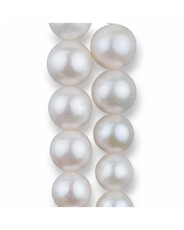 Perle Di Fiume Tondo Premium 12,0-16,0mm AAA1A Bianco-LINEA ALTA | Worldofjewel.com