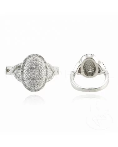 Anello Di Argento 925 Con Zirconi Incastonati Rodiato Mod07 Misura 6-ANELLI DI ARGENTO 925 | Worldofjewel.com