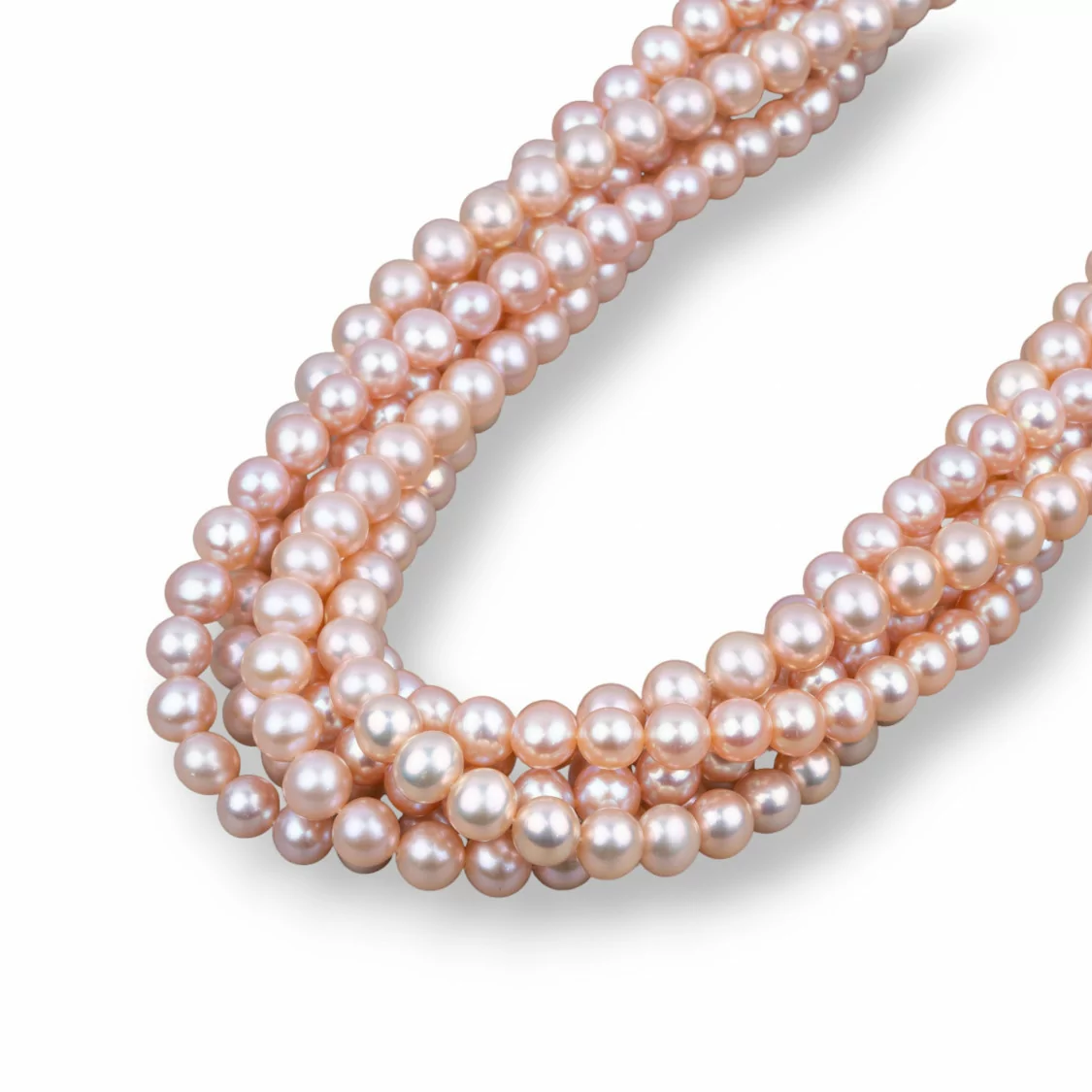 Perle Di Fiume Tondo 6,0-6,5mm AAAAA1 Rosa-LINEA ALTA | Worldofjewel.com