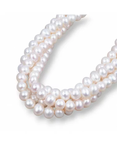 Perle Di Fiume Tondo 9,0-10,0mm AAAAA3 Bianco-LINEA ALTA | Worldofjewel.com