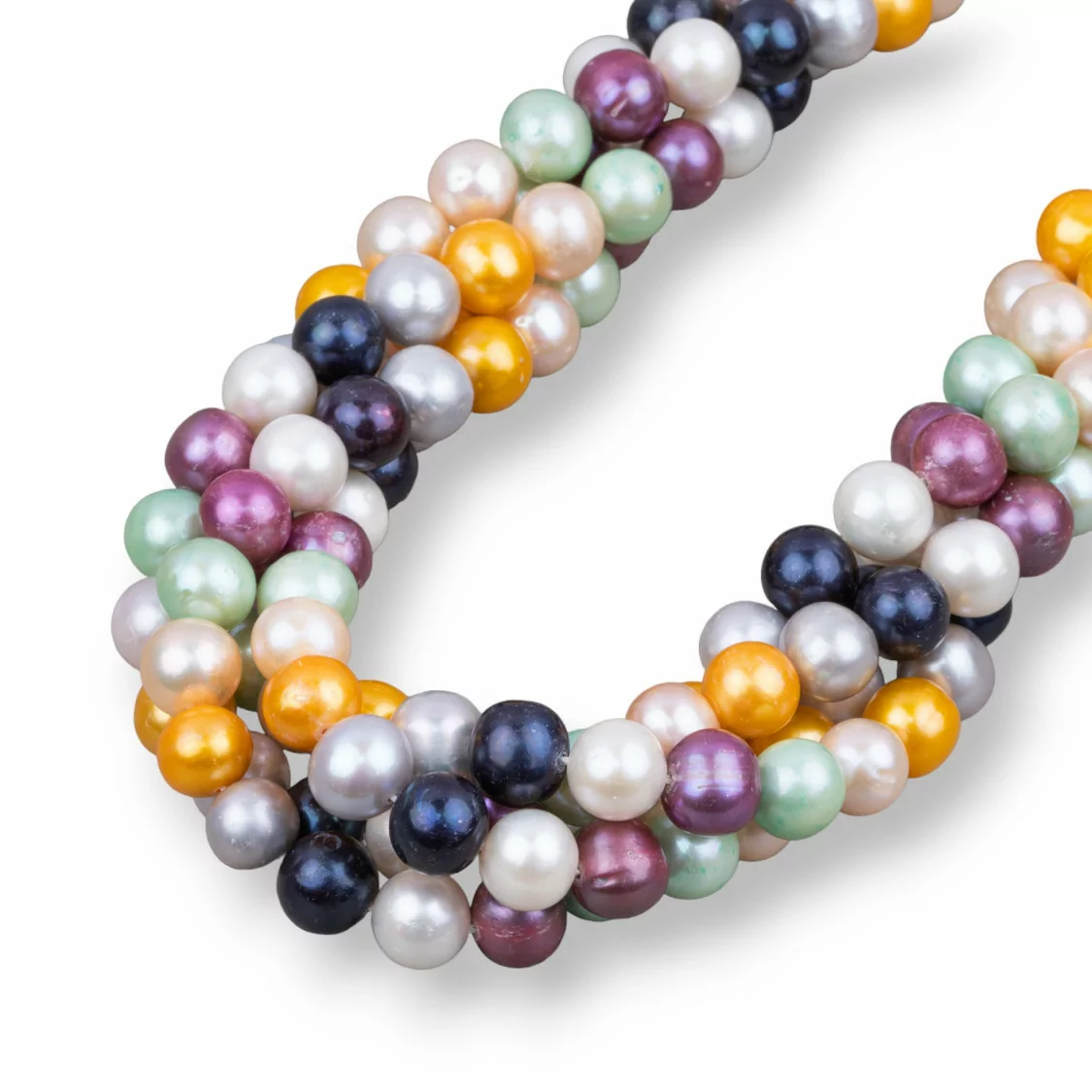 Perle Di Fiume Tondo 9,0-9,5mm A++ Multicolor-LINEA ALTA | Worldofjewel.com