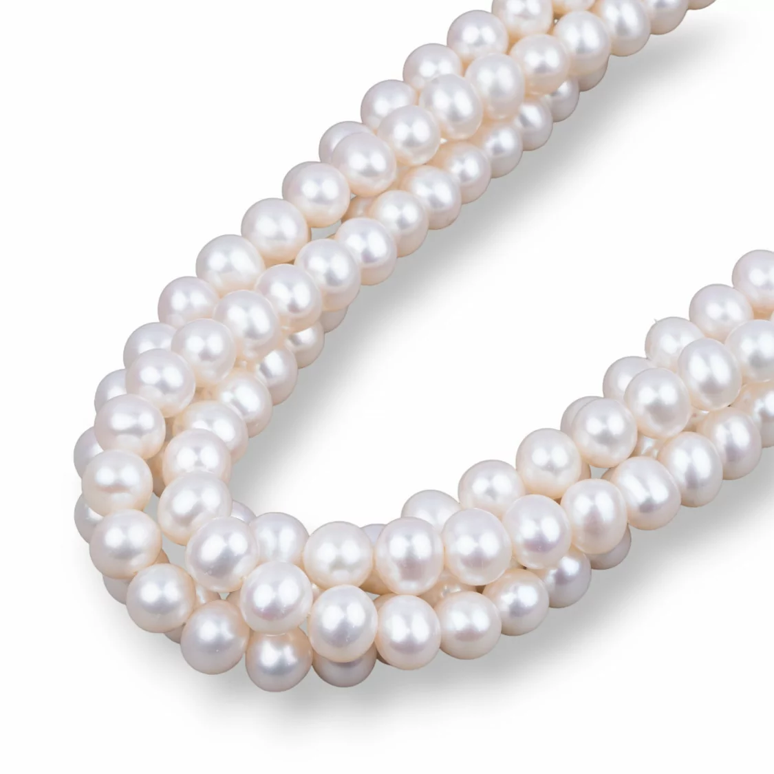 Perle Di Fiume Tondo 9,0-9,5mm AAAA2 Bianco-LINEA ALTA | Worldofjewel.com