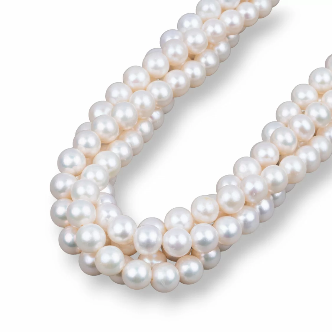 Perle Di Fiume Tondo 9,0-9,5mm AAAAA- Bianco-LINEA ALTA | Worldofjewel.com