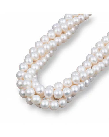 Perle Di Fiume Tondo 9,0-9,5mm AAAAA- Bianco-LINEA ALTA | Worldofjewel.com