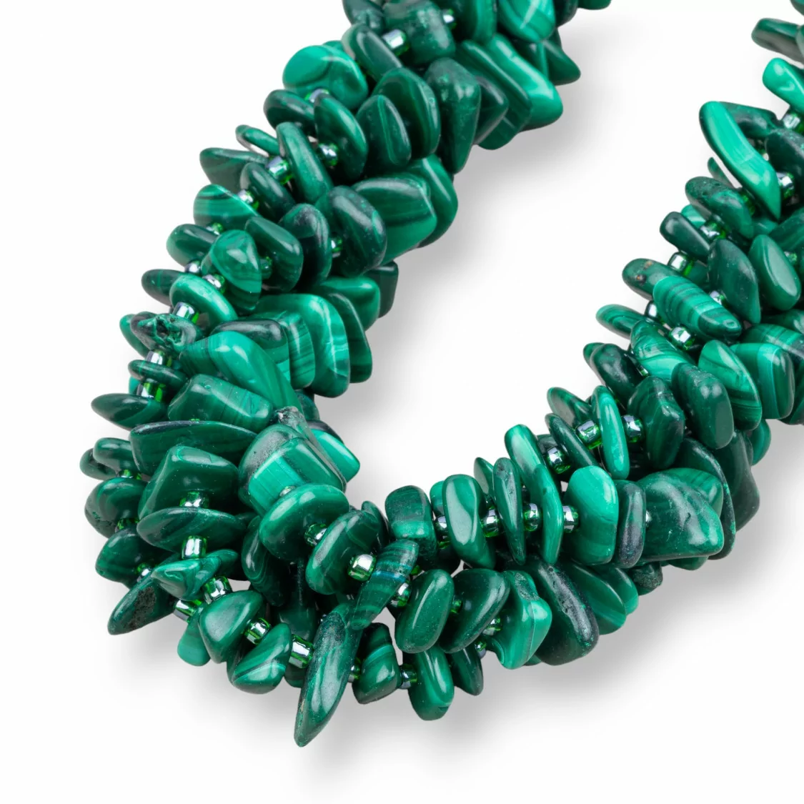 Malachite Rondelle Sasso Irregolare Burattato 8-13mm-MALACHITE | Worldofjewel.com