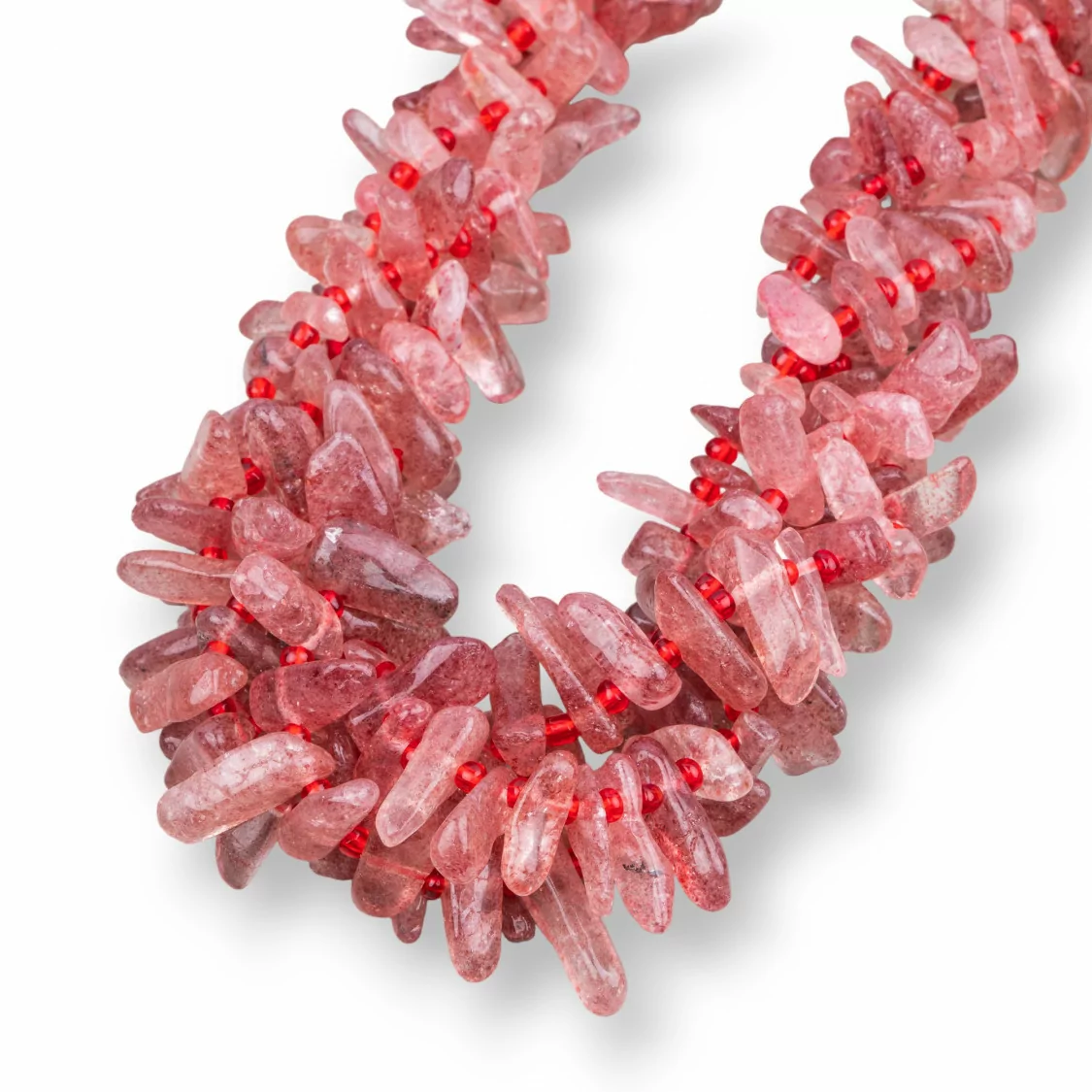 Quarzo Fragola Frange Sasso Irregolare Burattato 8-20mm-QUARZO FRAGOLA | Worldofjewel.com