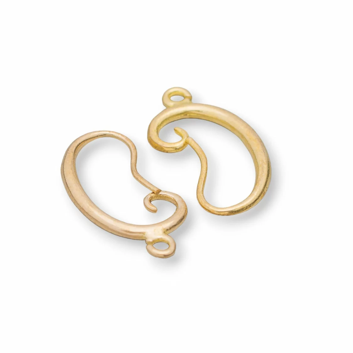 Base Per Orecchini Di Bronzo A Monachella A Spirale Con Anellino 17mm 38 Paia Grezzo Lucidato-BASI DI OTTONE E BRONZO | Worldofjewel.com