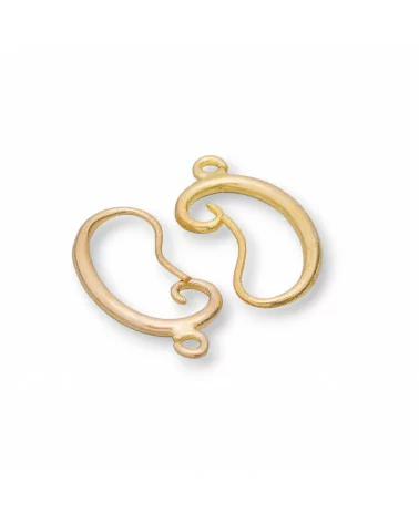 Base Per Orecchini Di Bronzo A Monachella A Spirale Con Anellino 17mm 38 Paia Grezzo Lucidato-BASI DI OTTONE E BRONZO | Worldofjewel.com