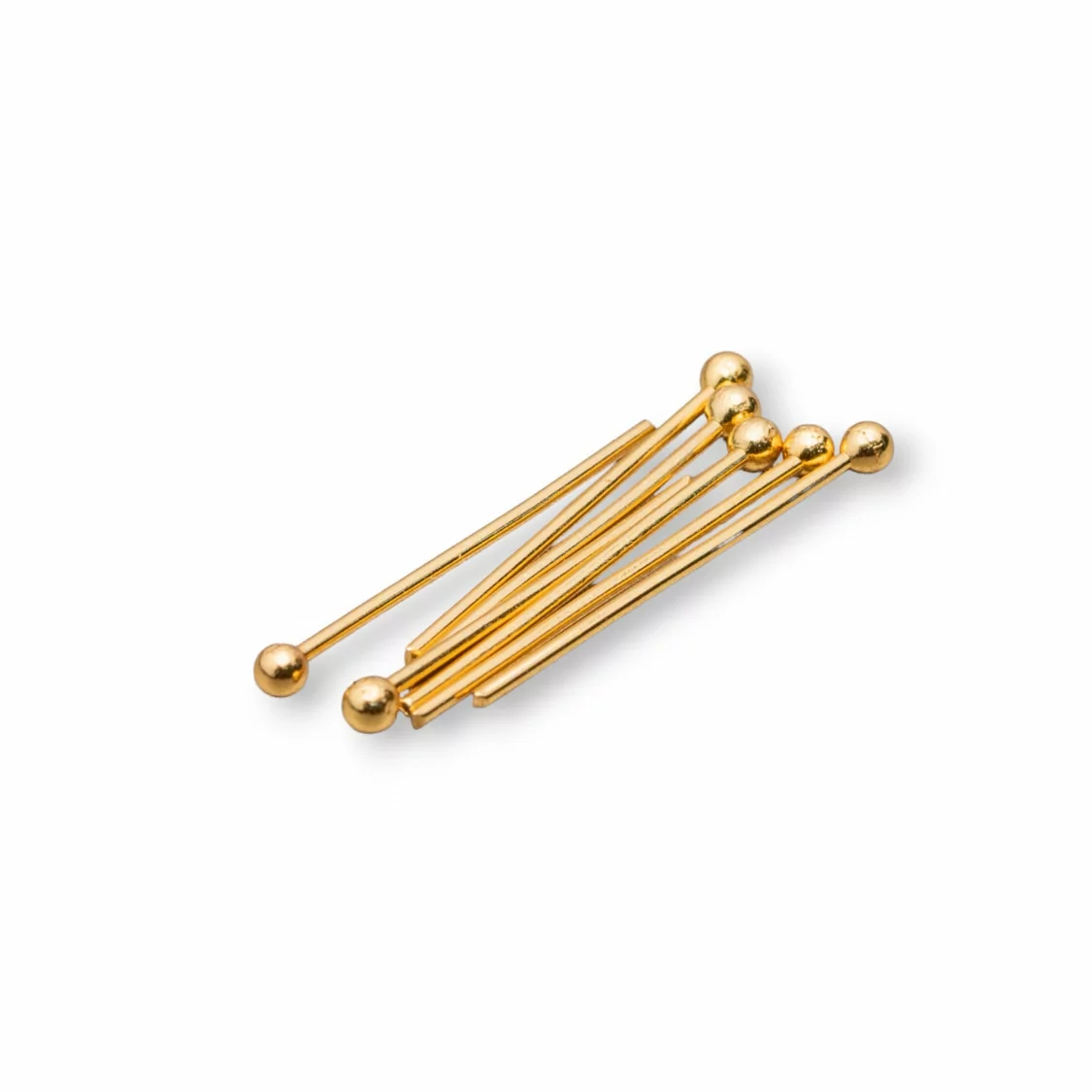 Chiodini Spilli Di Acciaio Testa Tonda 0,7x50mm 60gr Placcato Oro-CHIODINI A PALLINA | Worldofjewel.com